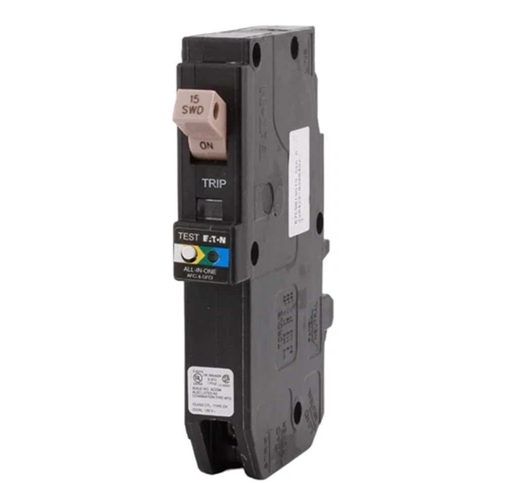 Eaton CHFP115A1CS AFCI/GFCI Circuit Breaker, Type Cutler-Hammer, 15A, 1-Pole, 120V, NEW