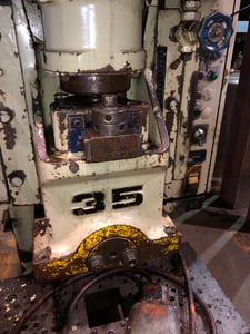 38 Ton, Komatsu #OBS35B, 3" stroke, 30-75 SPM, 27" x 15" bed area, 1980, Tag #15871