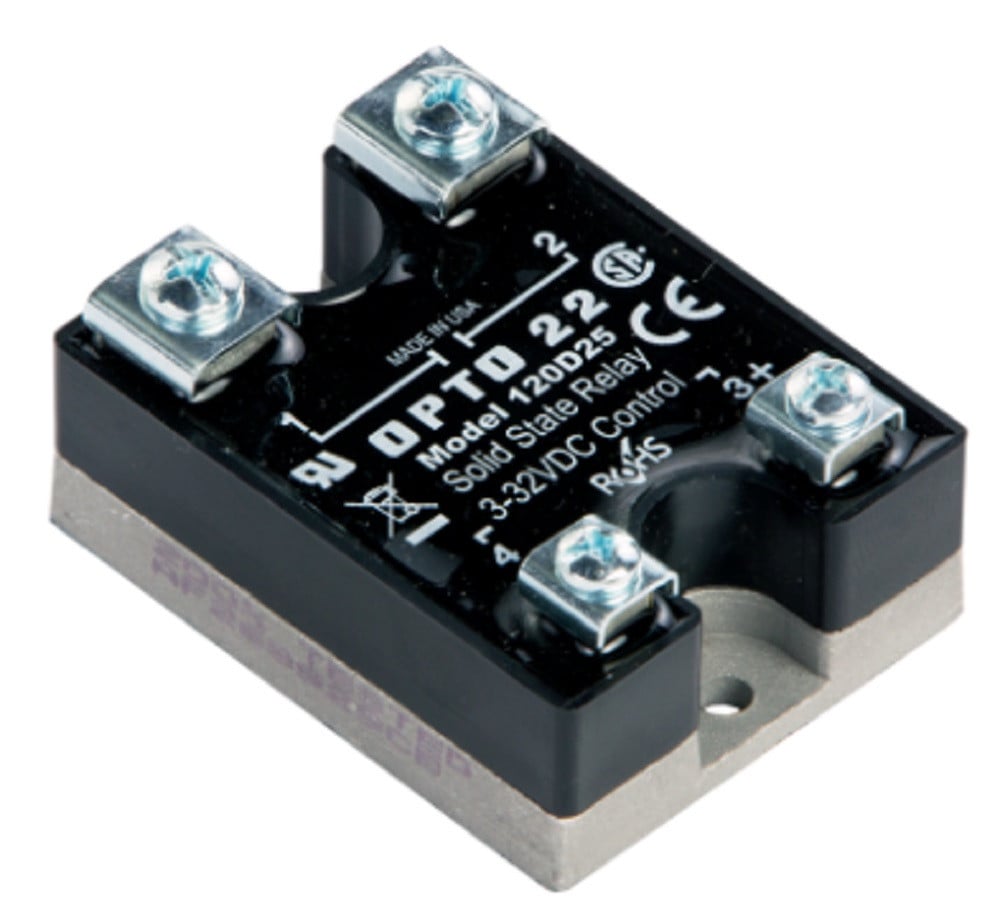 Opto 22 120D25 120 VAC, 25 Amp, DC Control Solid State Relay SSR, NEW