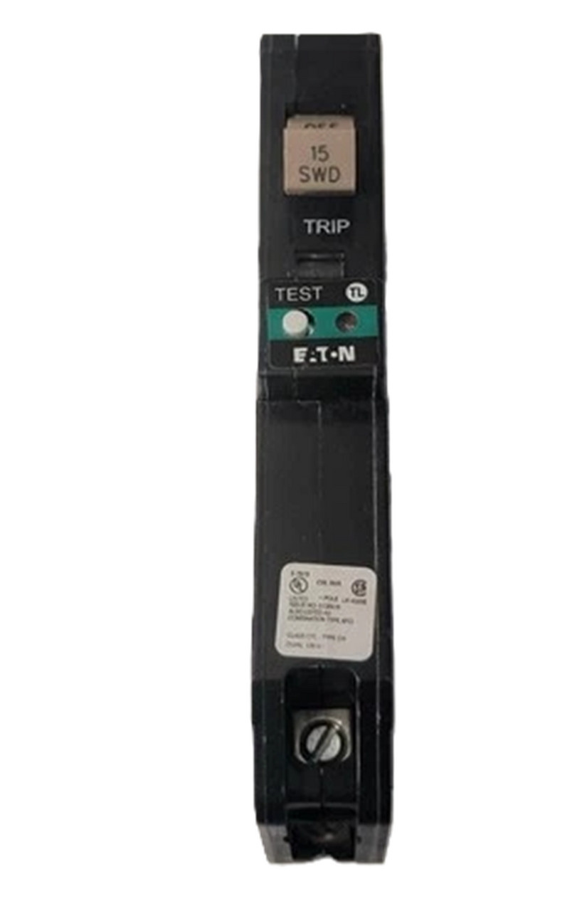 Eaton CHFN115AF Combo AFCI Circuit Breaker, Type Cutler-Hammer, 15A, 10 kAIC, Pigtail, NEW