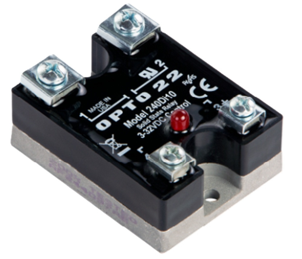 Opto 22 240Di10 240 VAC, 10 Amp, DC Control Solid State Relay SSR, NEW