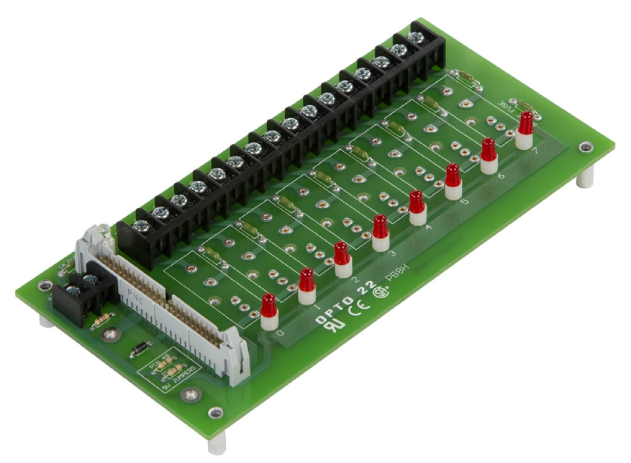 Opto 22 PB8H G1 8-Channel Rack with Header Connector, Refurbished