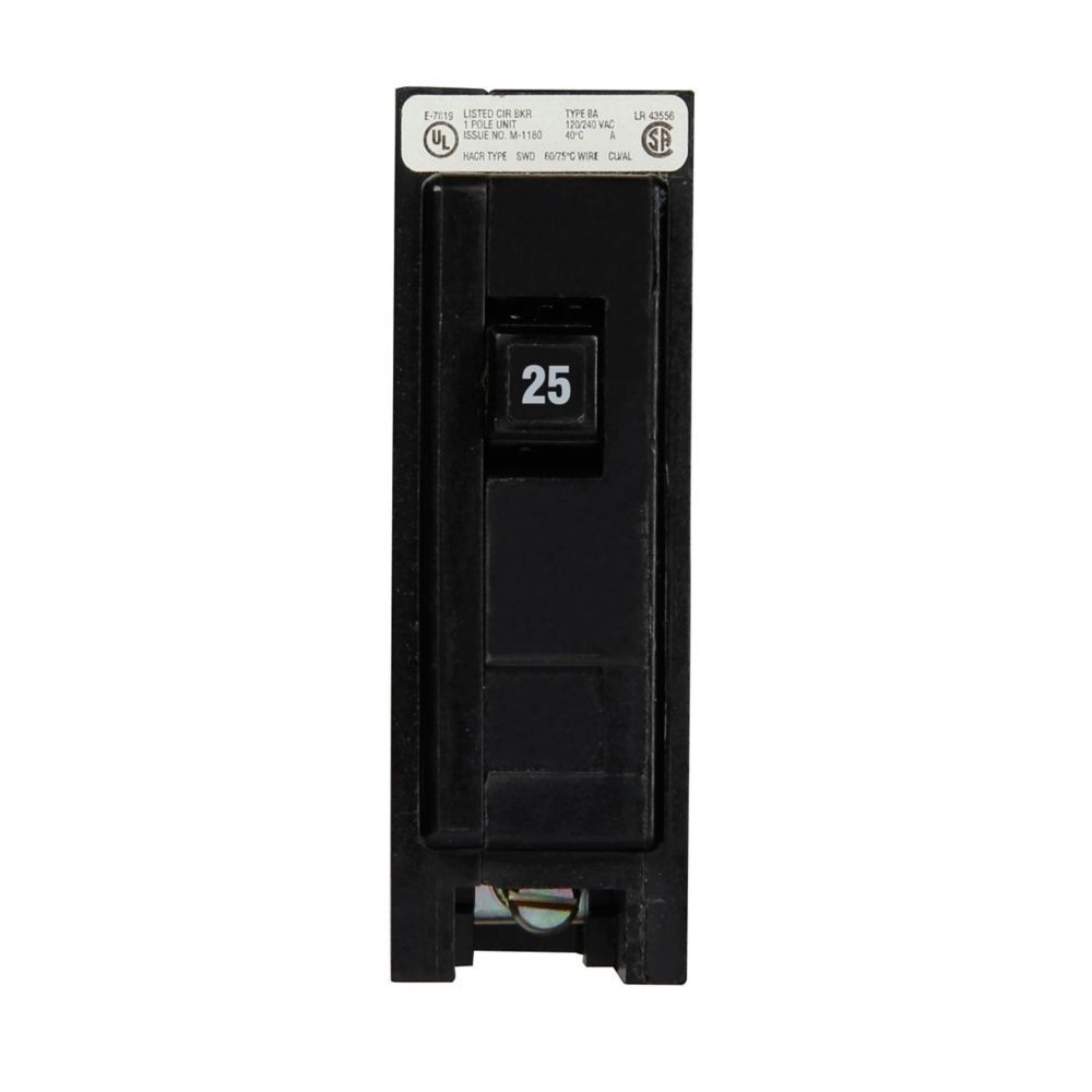 Eaton BAB1025 Thermal Magnetic Circuit Breaker 25A, 10 kAIC, 1-Pole, 120/240, NEW