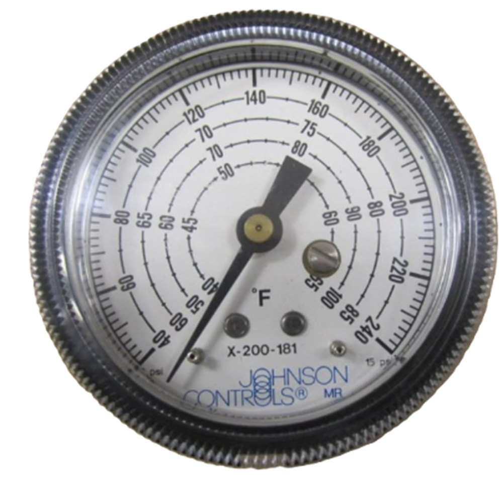 Johnson Controls X-200-180 2-1/2 Temperature Adjusting Gauge, -40 to 160 deg F, NEW