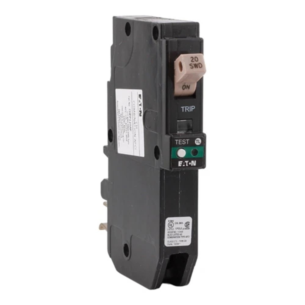 Eaton CHFP120AF AFCI Circuit Breaker, 20A, 10 kAIC, 1-Pole, PON, NEW
