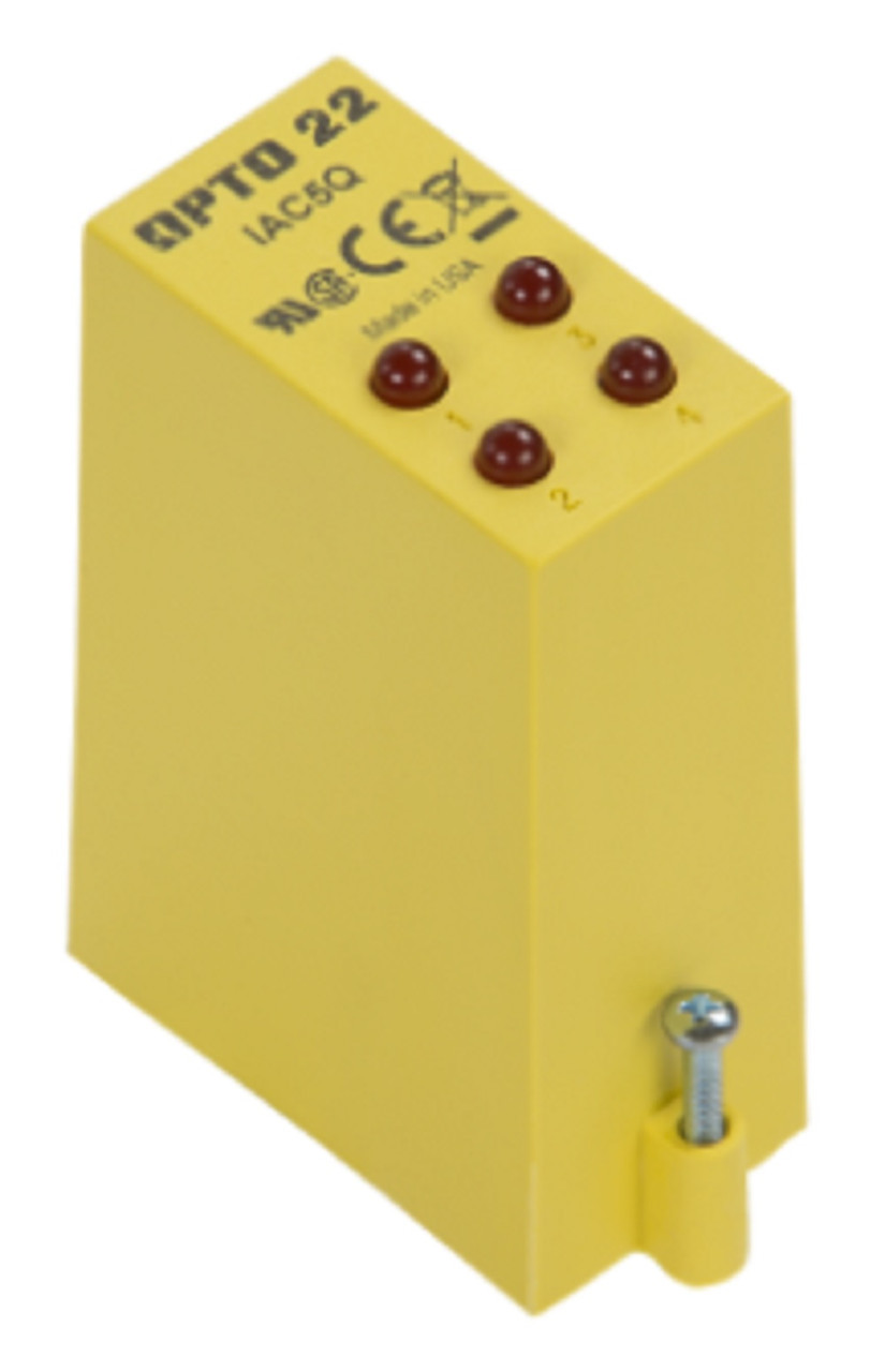 Opto 22 IAC5Q Quad Pak 4-Channel AC/DC Input 90-140 VAC/VDC, 5 VDC Logic, Refurbished