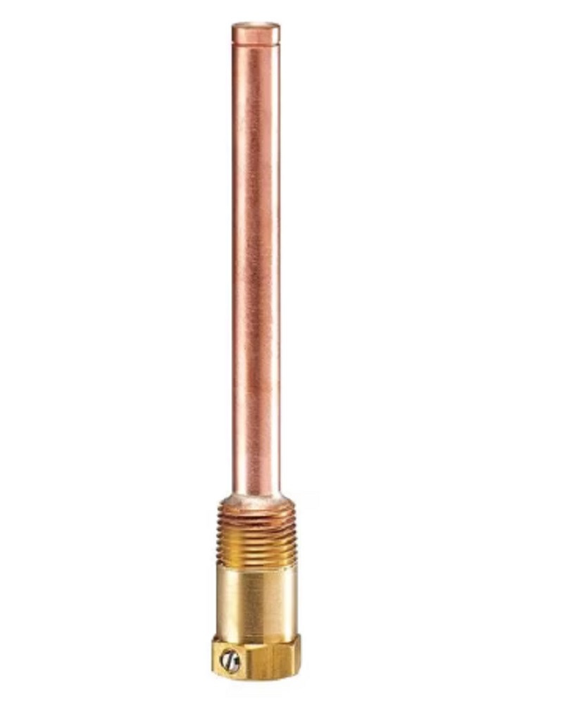 Johnson Controls WZ-1000-5 Immersion Well, Brass, 1/2 in. NPT, Brass, NEW
