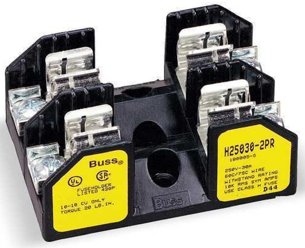 Cooper Bussman 1B0008 Fuse Block Holder, 2-Pole, 30A 250V, NEW
