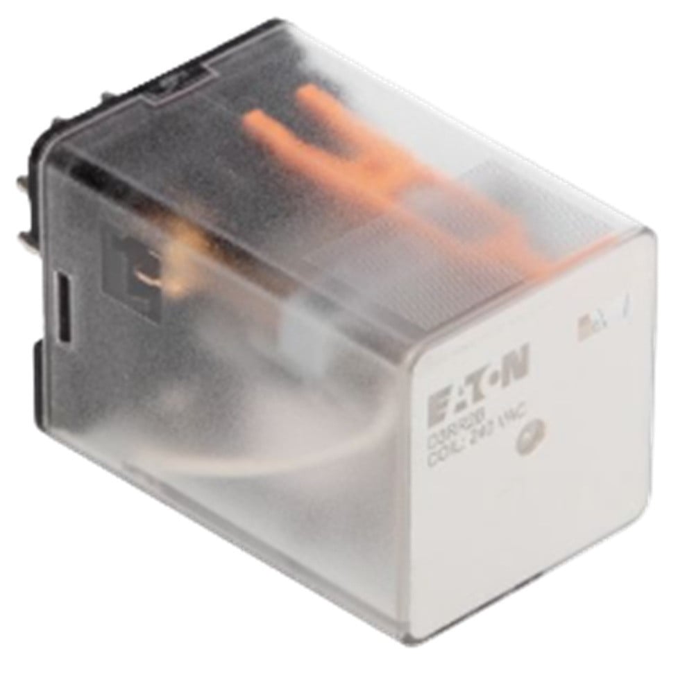 Eaton D3RR2B Ice Cube Relay, DPDT, Octal Base, 10A, 240VAC Coil, NEW
