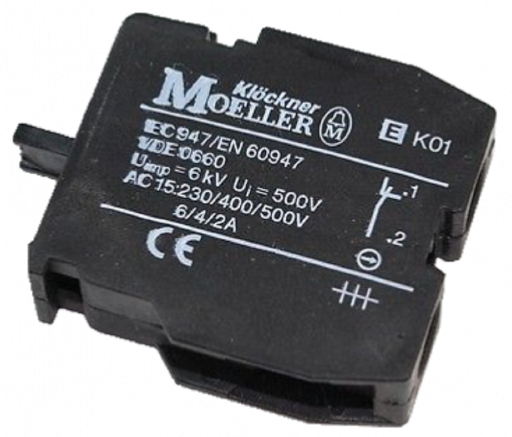 Moeller Eaton EK01 NC Contact Block, Normally Closed, NEW