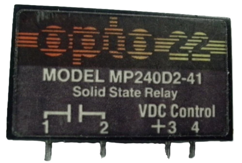 Opto 22 MP240D2-41 MP Model DC Control Solid State Relay (SSR), 240 VAC, 2 Amp, Refurbished