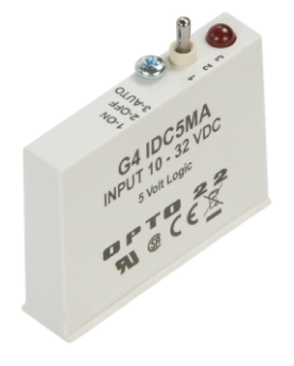 Opto 22 G4IDC5MA G4 DC Input 10-32 VDC, 5 VDC Logic with Manual/Auto Switch, Refurbished