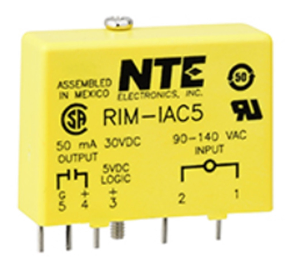 NTE Electronics RIM-IAC5 Input Digital Module, 120vac Input, 5v Logic, NEW