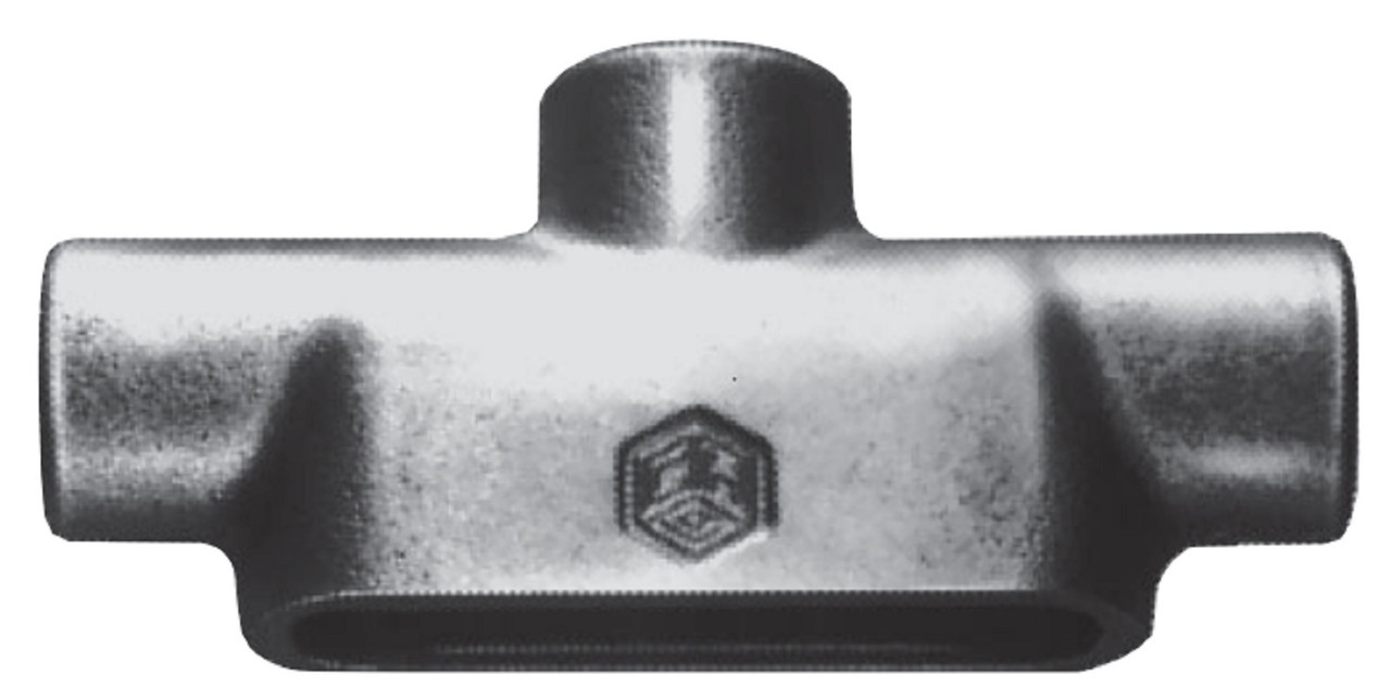 Cooper Crouse-Hinds Eaton TB27 Condulet, Cast Iron, Type TB, 3/4" Hub, Form 7, NEW