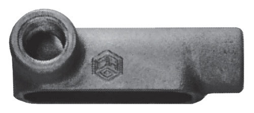 Cooper Crouse-Hinds Eaton LL18 Condulet, Cast Iron, Type LL, 1/2" Hub, Form 8, NEW