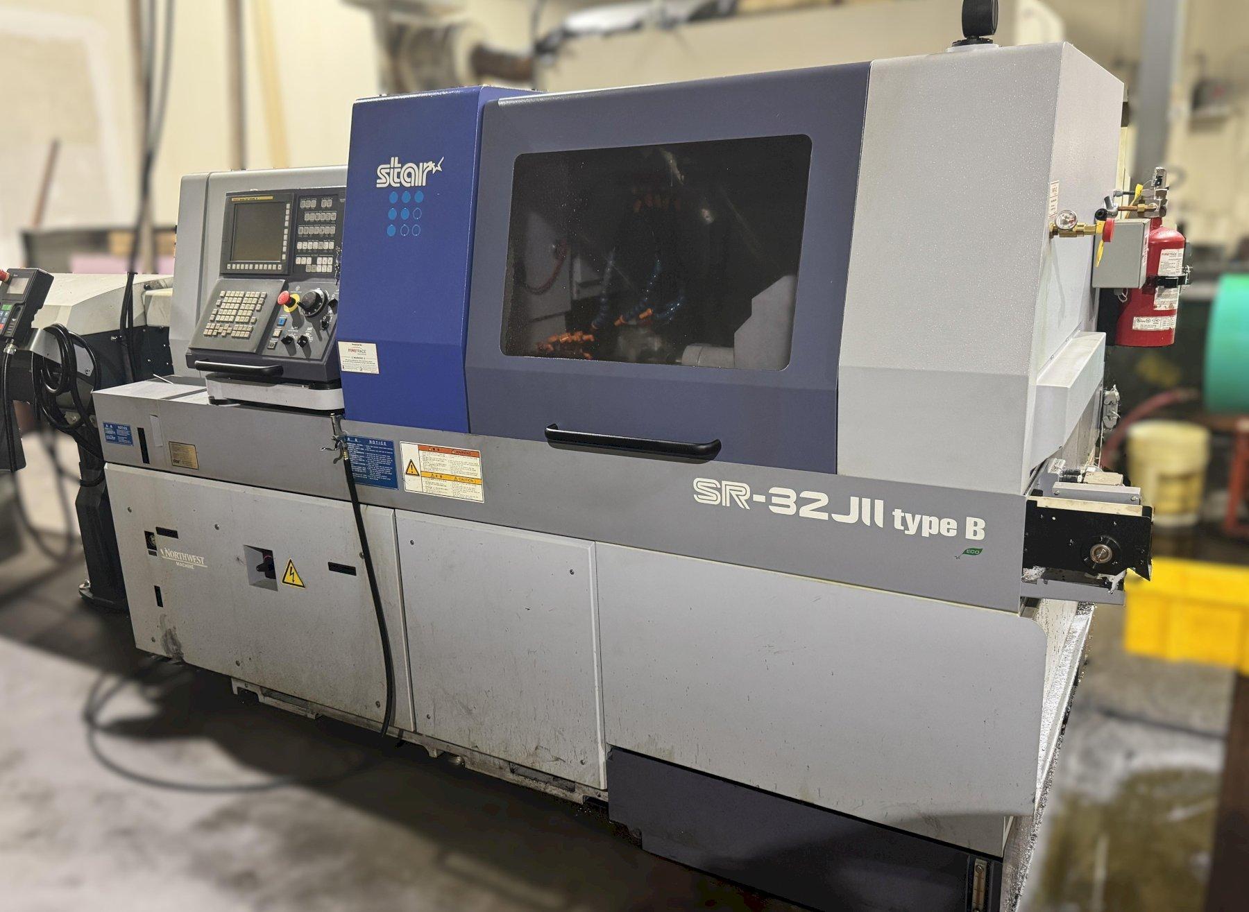 Star #SR-32JII-Type-B, automatic swiss CNC lathe, w/ turning tool w. 6 station, back side facing, Operator 5