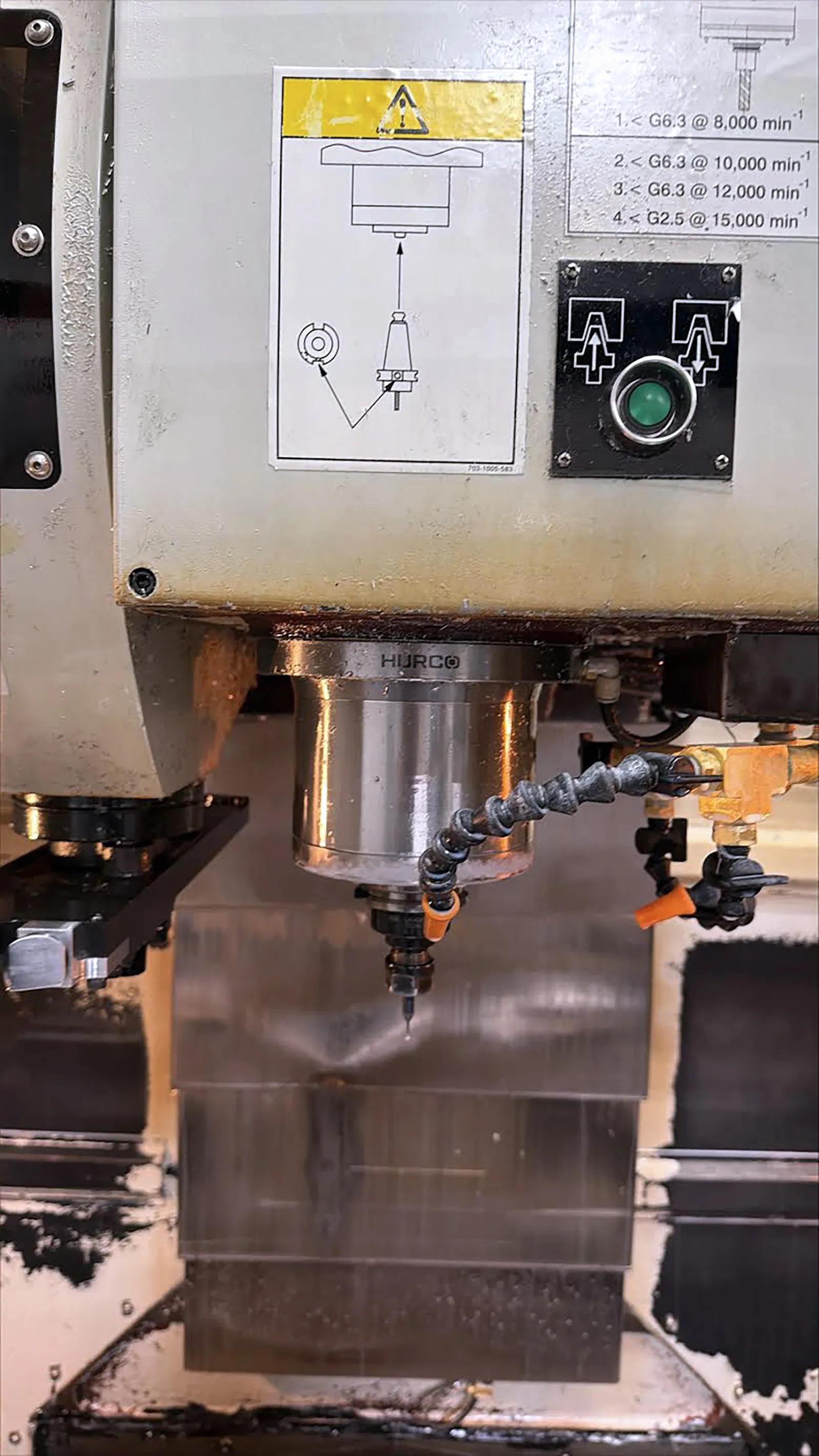 Hurco #VM20, CNC vertical machining center, 20 automatic tool changer, 40" X, 20" Y, 20" Z, 10000 RPM, 20 HP