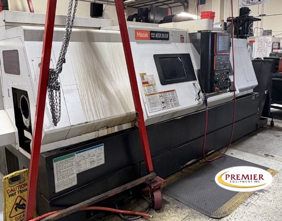 Mazak #Nexus-350M-II, 3-Axis CNC Lathe, 29.5" swing, 16.5" turning diameter, 4" bar, 4.41" bore, 40/30 HP