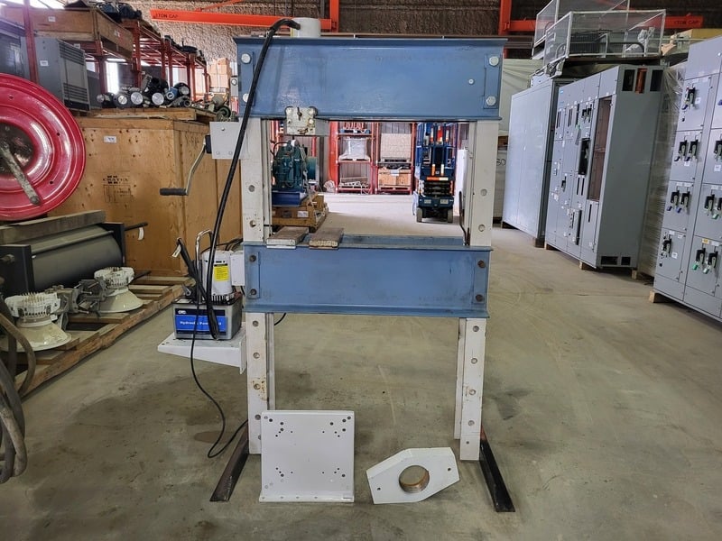 55 Ton, OTC #1845, H-Frame Hydraulic Shop Press, 13" stroke, 10,000 psi, 115/230 Volts, 1PH