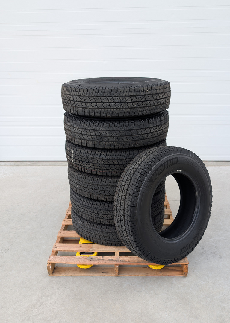 Michelin #Primary-XC, All-Terrain Light Truck Tire, radial tubeless, load range E, 18" rim, 80 psi, Lot of 7