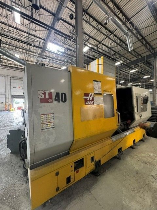 Haas #ST-40, 2-Axis CNC Turning Center, 17" X, 44" Z, 34.5" swing, 25.5" turning diameter, 44" machining