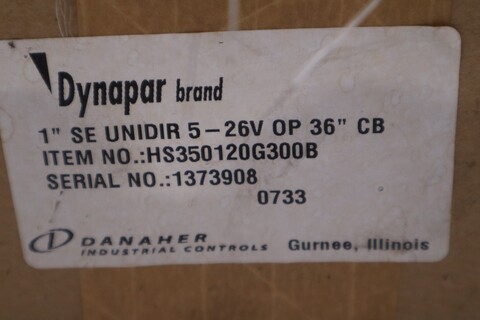 Dynapar #HS350120G300B, Encoder, NEW