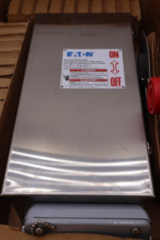 Eaton #DH361UWK2WR, Safety Switch, 30 Amp, 600 Volts, Stainless Steel, NEW