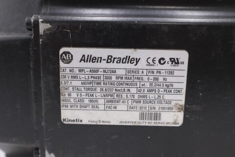 Allen-Bradley #MPL-A560F-MJ72AA, Kinetix Servo Drive