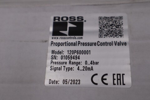 Ross Controls #120P600001, Hydraulic Valve, NEW