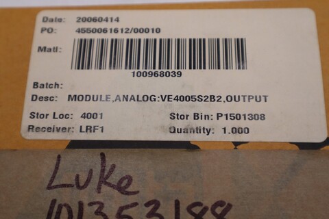 Emerson Analog Out Card KJ3221X1-BA1, New in Open Box STOCK L-438