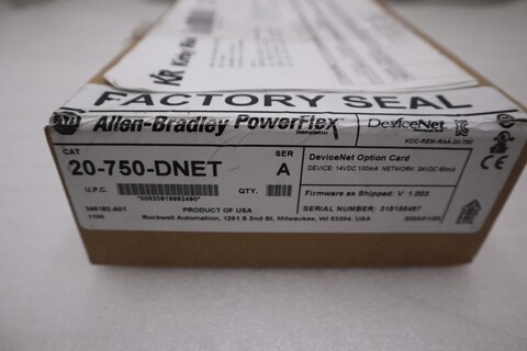 New Sealed 20-750-DNET Allen Bradley PowerFlex 750 DeviceNet Adapter STOCK H50A