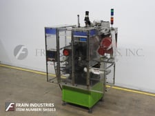 PDC #F-200, automatic neck bander, rated from 10-100 containers per minute