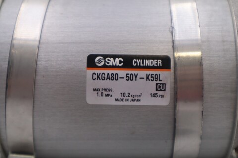 (NEW) SMC CKGA80-50Y-K59L 145psi Pneumatic Clamp Cylinder STOCK S-367