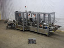 Serpa Packaging #2000VCM, semi-automatic, continuous motion, vertical, hot melt glue cartoner, 40-70 cartons