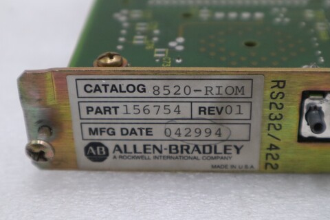 Allen-Bradley allen bradley 8520-riom 156754 rev 01 circuit board stk cc211