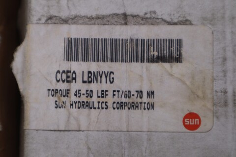 Sundstrand CCEA LBNYYG Hydraulics Cartridge Valve Torque 45-50 LBF FT/60-70 NM - GF796