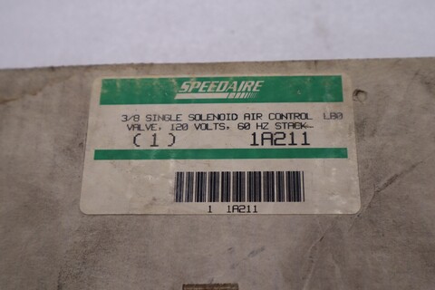 New speedaire 1a211 single solenoid air control valve 3/8inch stock 5497