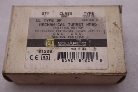 NEW OPEN BOX Square D 9007C68T10 Limit Switch STOCK GF738A