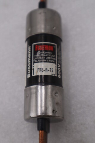 LOT OF 5 - Bussmann FRS-R-75 Fusetron Dual Element Time-Delay - STOCK 5809A