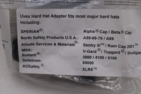 LOT OF 10 - UVEX Hard Hat Adapter Fits Most Hard Hats - STOCK SGF105