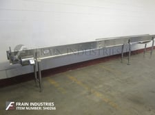 10" wide x 17' long, Eaglestone, Stainless Steel table top conveyor, intralox style belt, 31"-38"