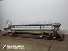 Stainless Steel, 2-tier, pack off conveyor, with (2) 9" wide x 212" long Stainless Steel shelves, 1/2 HP
