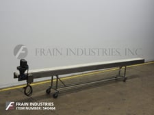 Image for 10" wide x 19' long, Stainless Steel, flat top Intralox belt conveyor, 35" infeed/discharge height, 1/2 HP drive