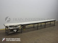 12" wide x 22.8' long, Dual Stainless Steel conveyor, (2) independently driven 12" x 22.8' Intralox style