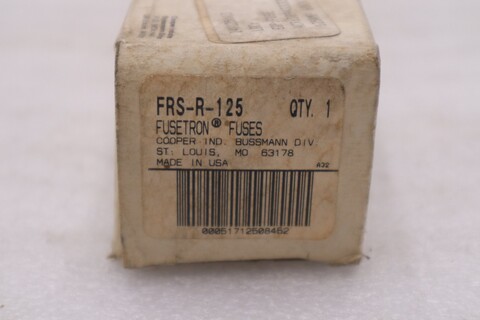 LOT OF 4 - Bussmann FRS-R-125 Fusetron Class RK5 Time-Delay Fuse - STOCK 5807A