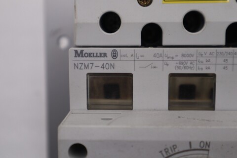 Moeller NZM7-40N 40 Amp 480V 50/60HZ Circuit Breaker STOCK 5332
