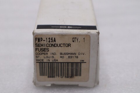 Lot of 2 - bussmann fwp-125a fuse - stock h1702a