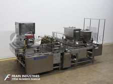 Autoprod / Oystar #FP1x8, automatic, inline, Stainless Steel cup filler and die cut heat sealer