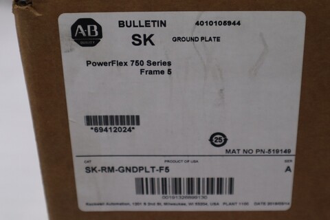 Allen bradley sk-rm-gndplt-f5 powerflex 750 series a frame 5 stock #5401