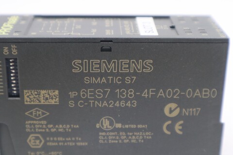 Siemens 6ES7-138-4FA02-0AB0 6ES71384FA020AB0 PROFIsafe Simatic S7 STOCK K-3936